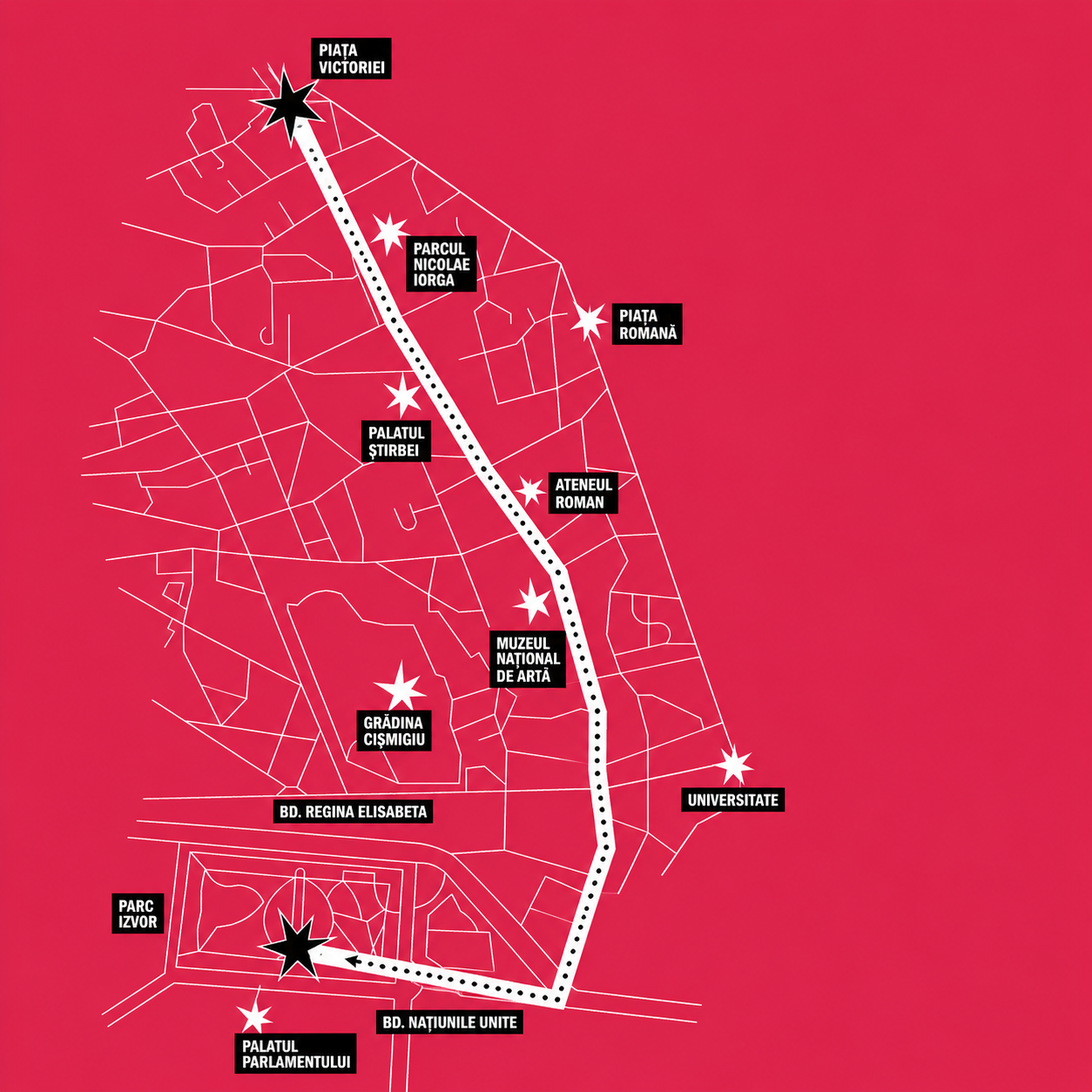 Bucharest Pride Parade Route